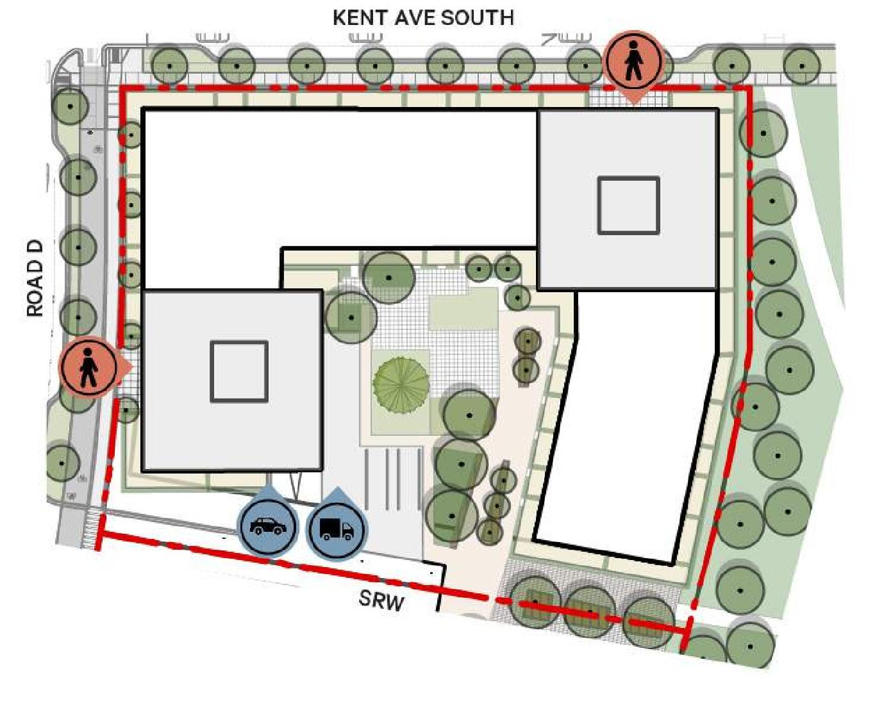 Construction site plan for project from page 11 of the file 'Application booklet - Section 6'