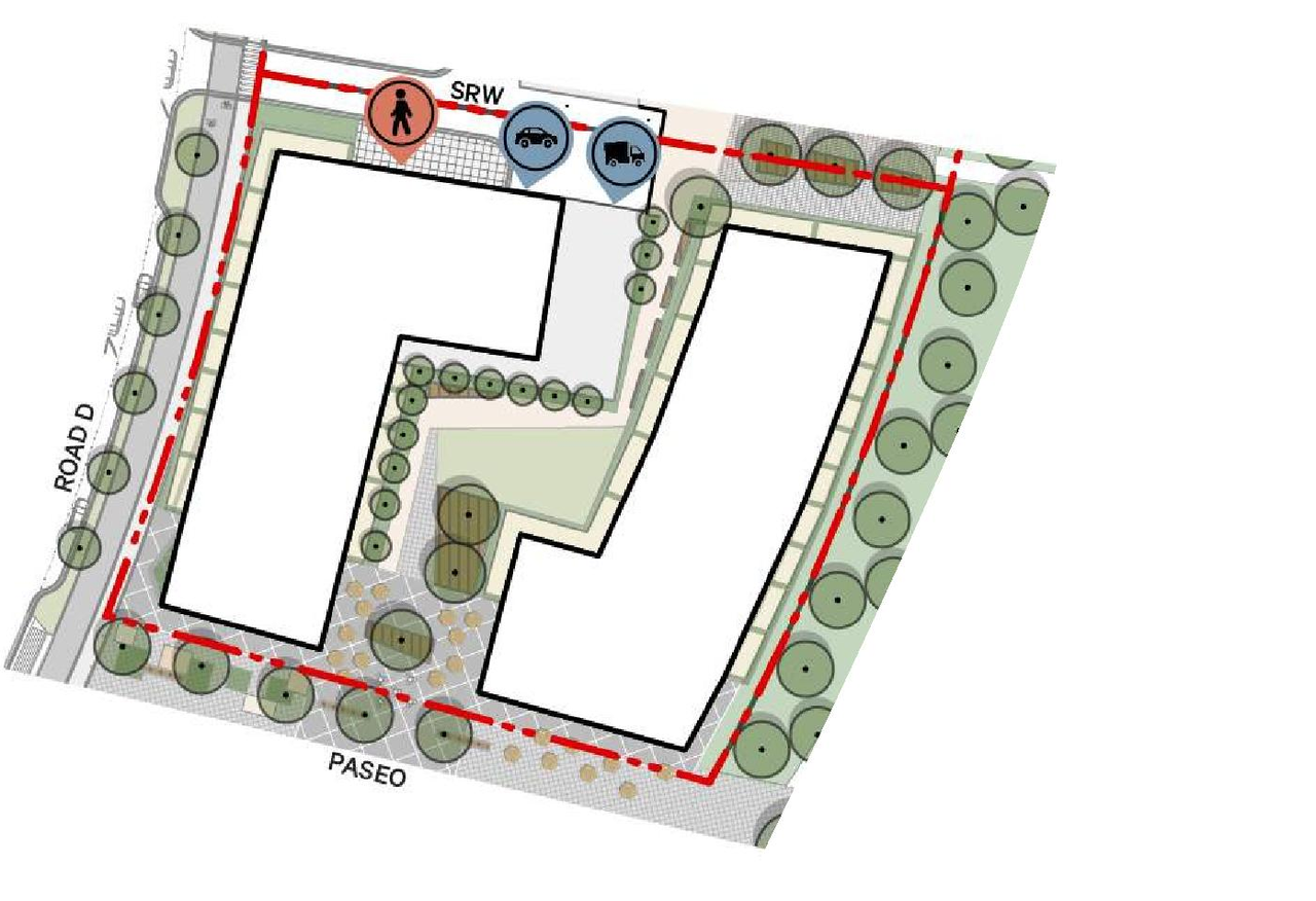 Construction site plan for project from page 15 of the file 'Application booklet - Section 6'