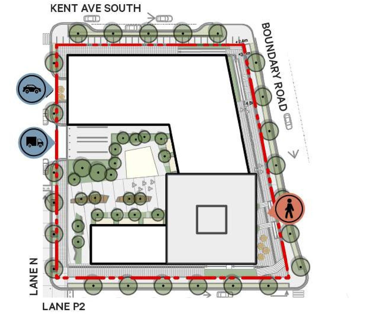 Construction site plan for project from page 41 of the file 'Application booklet - Section 6'