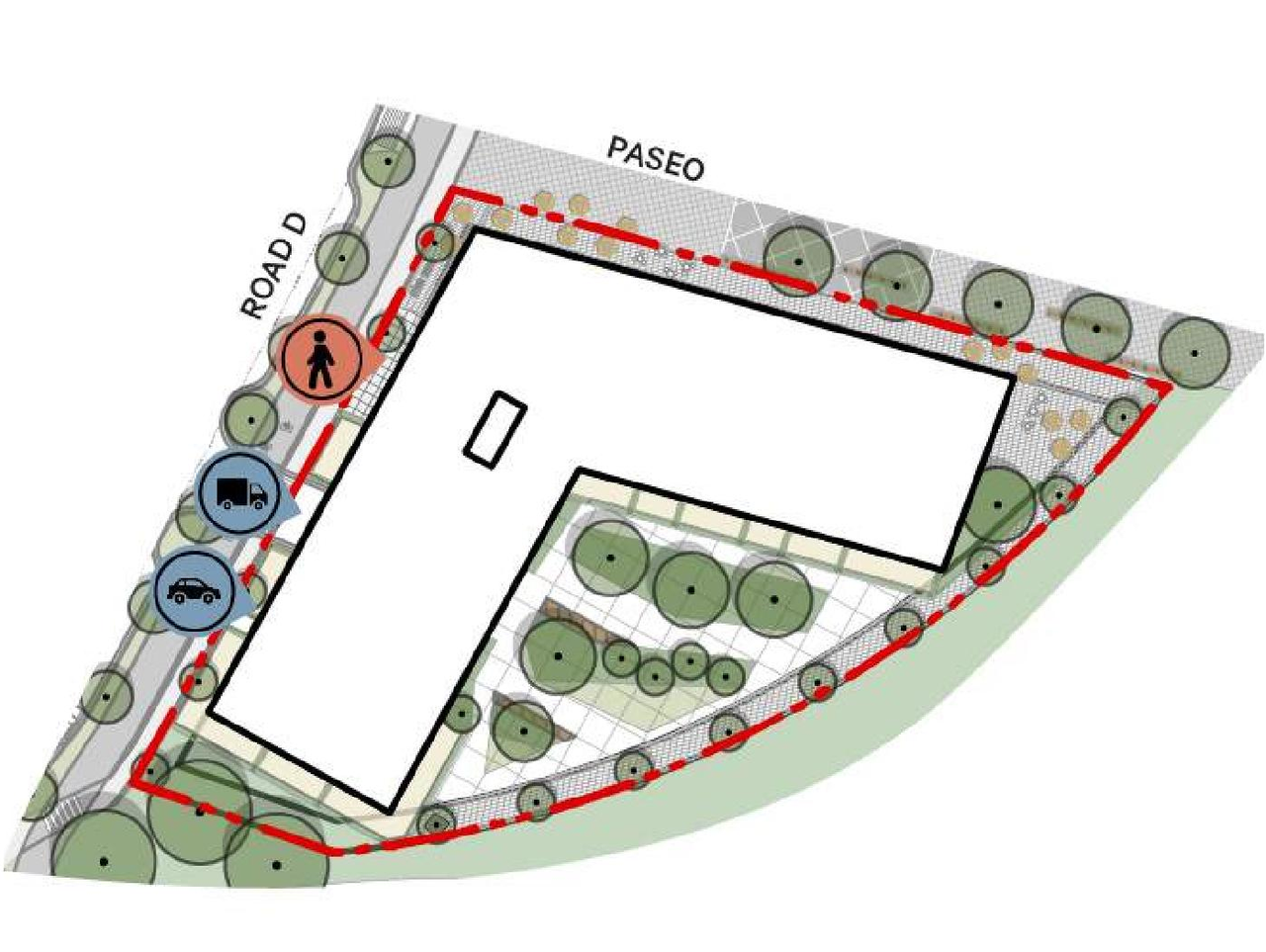 Construction site plan for project from page 55 of the file 'Application booklet - Section 6'