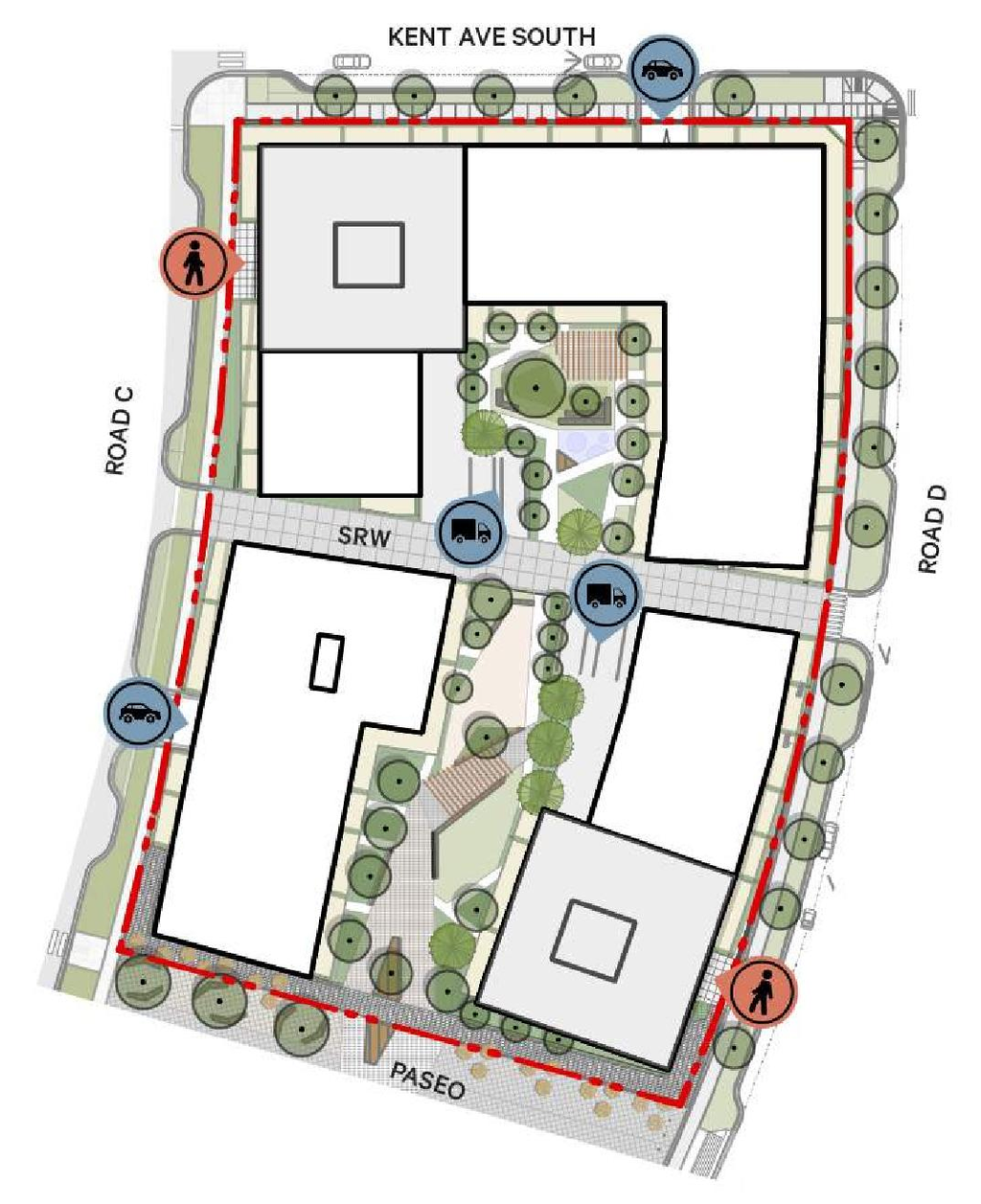 Construction site plan for project from page 7 of the file 'Application booklet - Section 6'