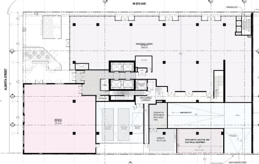 Construction site plan for project from page 36 of the file 'Referral report'