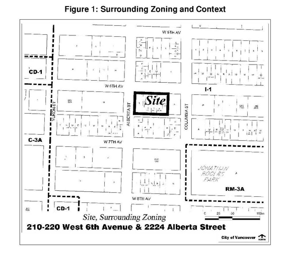Construction site plan for project from page 4 of the file 'Referral report'