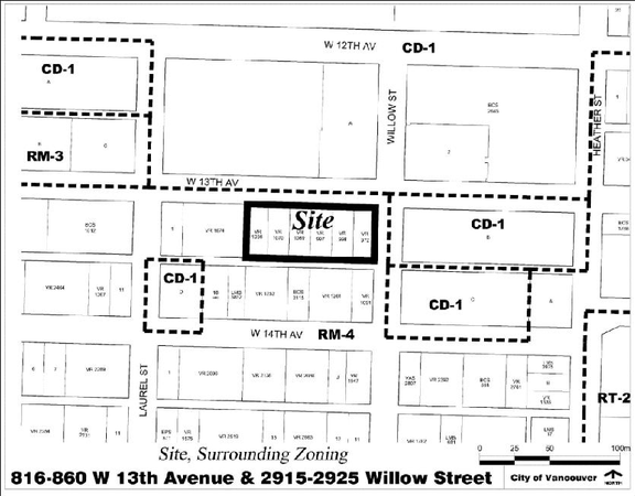 Construction site plan for project from page 5 of the file 'Referral report'