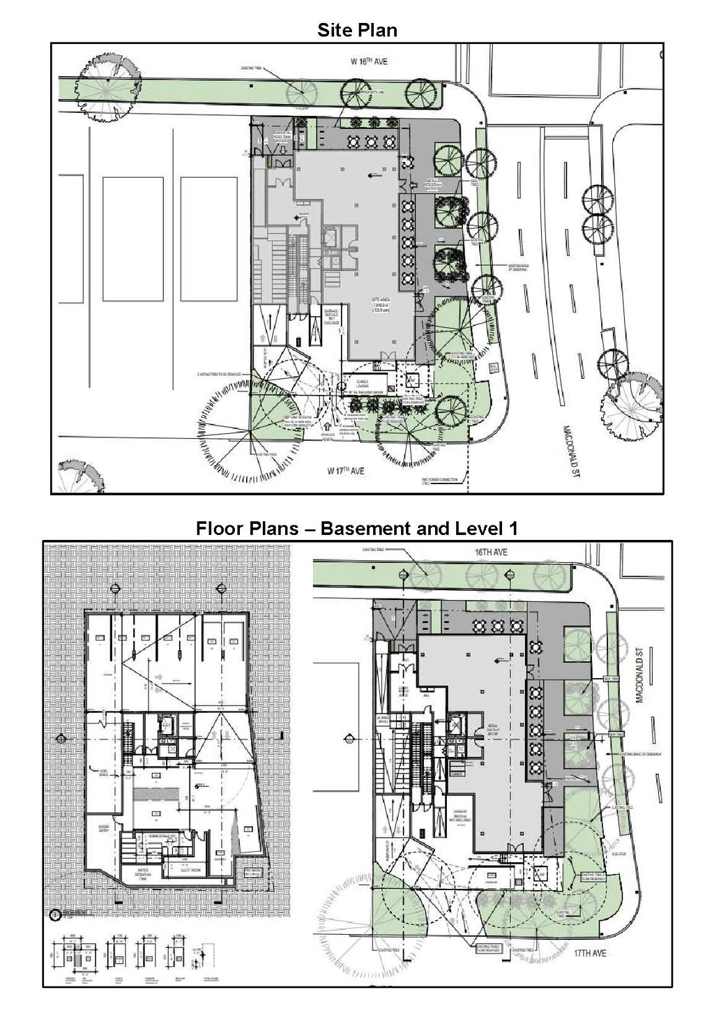 Construction site plan for project from page 27 of the file 'Referral report'