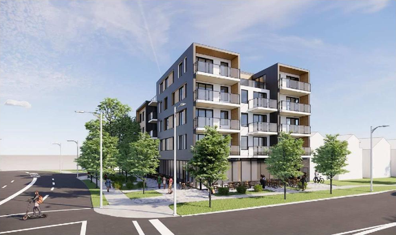 Rendering of building from page 5 of the file 'Referral report'