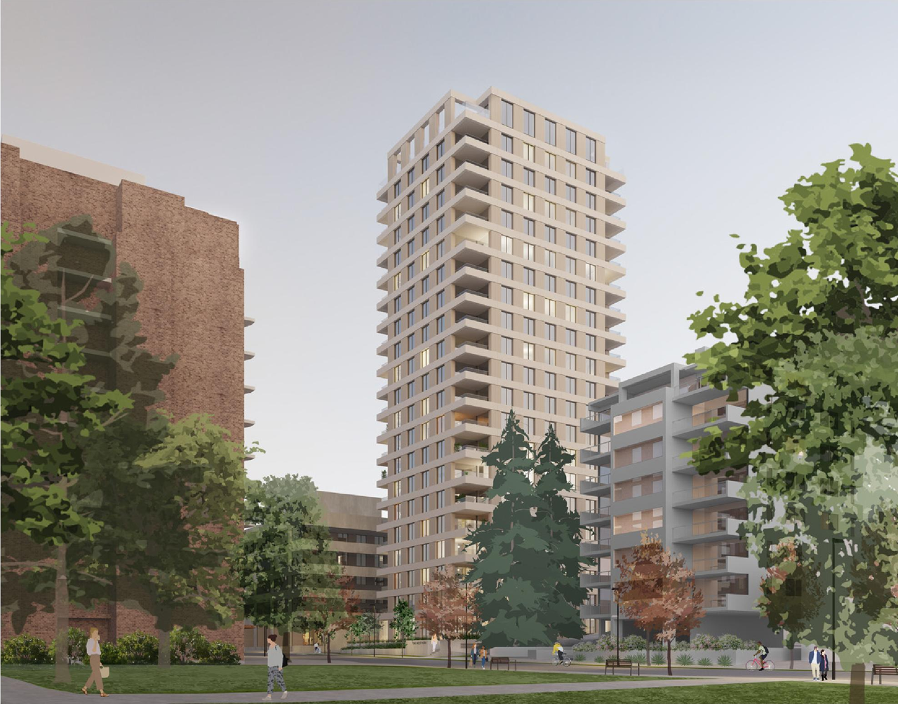 Rendering of building from page 6 of the file 'Application booklet'