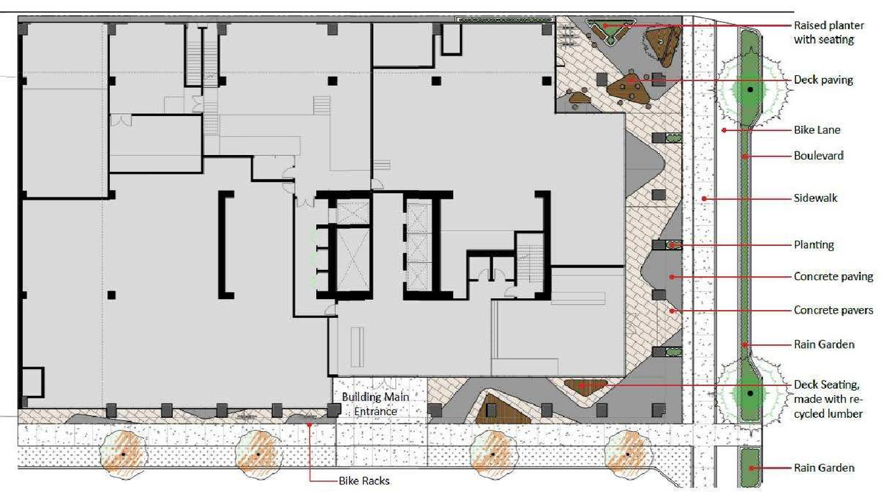 Construction site plan for project from page 31 of the file 'Referral report'
