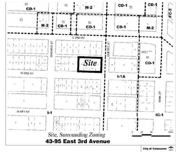 Construction site plan for project from page 4 of the file 'Referral report'