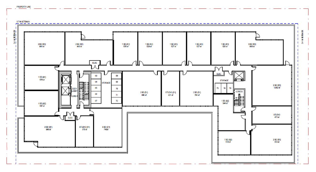 Floor plan for project from page 34 of the file 'Referral report'