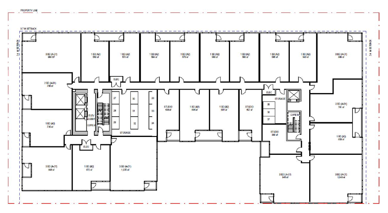 Floor plan for project from page 34 of the file 'Referral report'