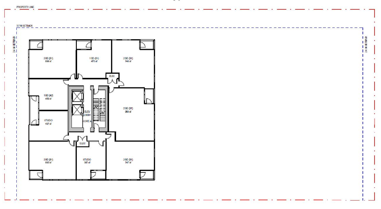 Floor plan for project from page 35 of the file 'Referral report'