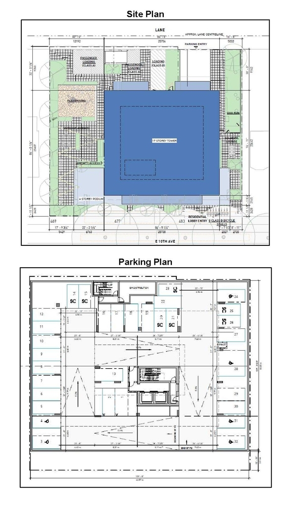 Construction site plan for project from page 29 of the file 'Referral report'