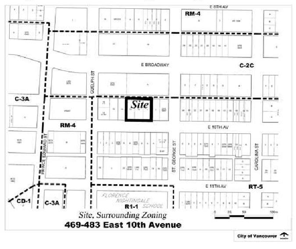 Construction site plan for project from page 3 of the file 'Referral report'