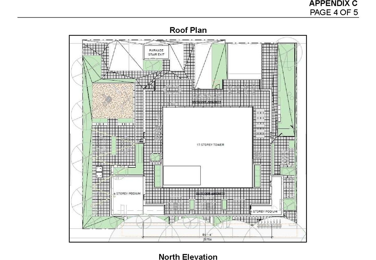Construction site plan for project from page 32 of the file 'Referral report'