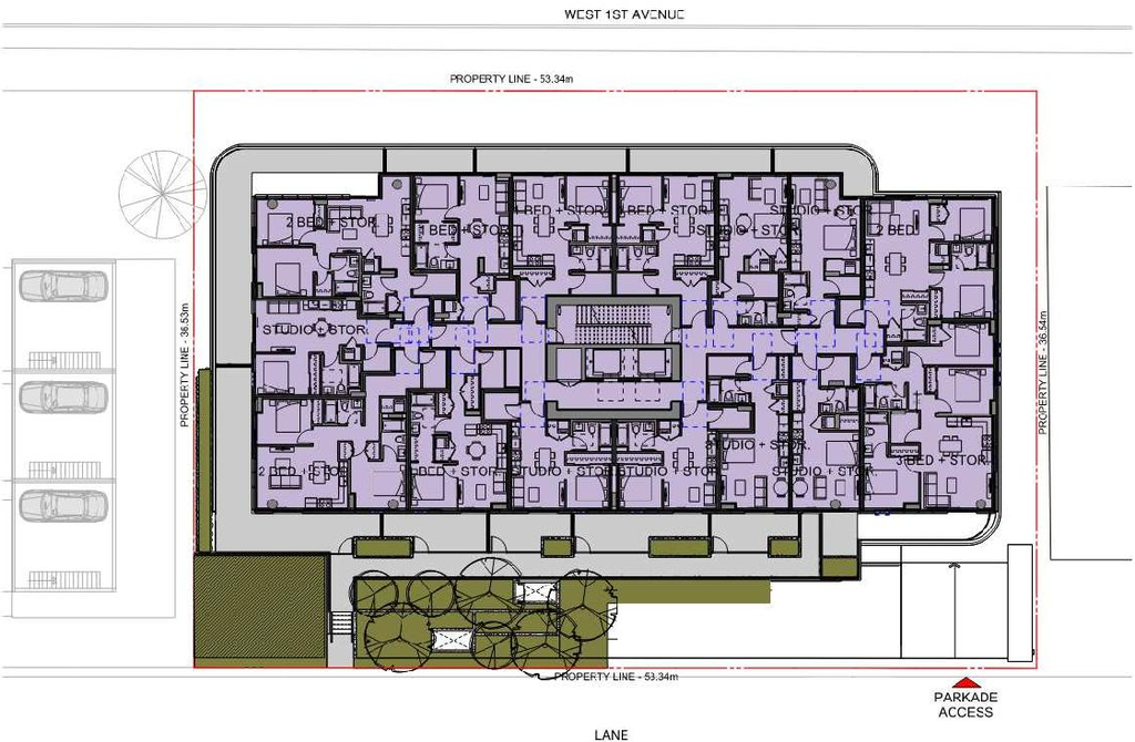 Floor plan for project from page 35 of the file 'Referral report'
