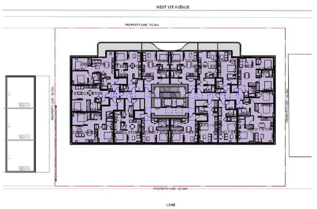 Floor plan for project from page 36 of the file 'Referral report'