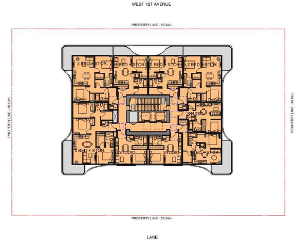 Floor plan for project from page 37 of the file 'Referral report'