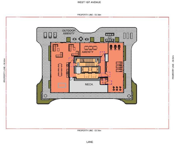 Construction site plan for project from page 38 of the file 'Referral report'