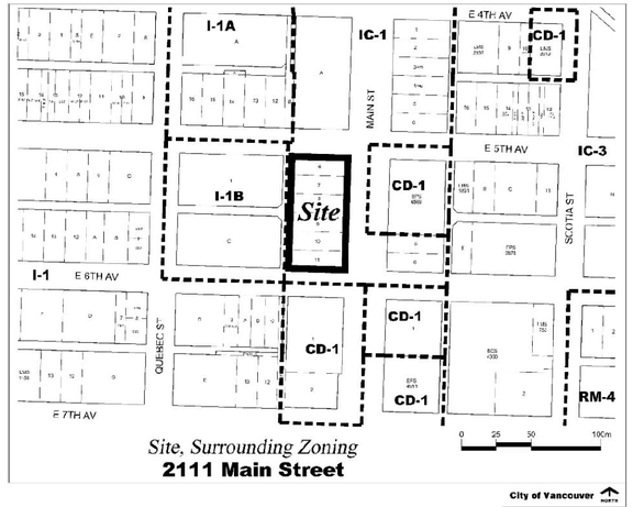 Construction site plan for project from page 4 of the file 'Referral report'