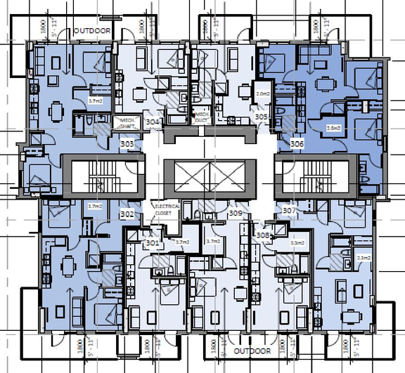 Floor plan for project from page 38 of the file 'Referral report'