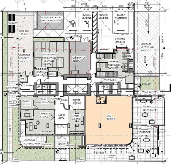 Floor plan for project from page 38 of the file 'Referral report'