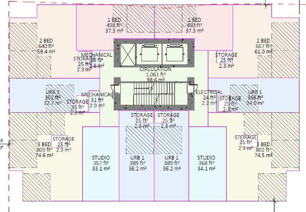Floor plan for project from page 39 of the file 'Referral report'