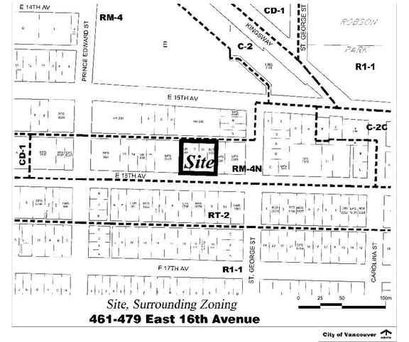 Construction site plan for project from page 4 of the file 'Referral report'