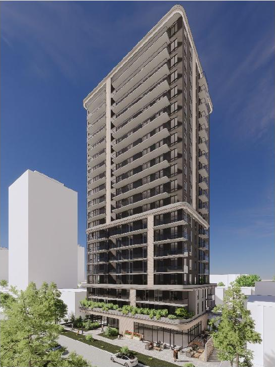 Rendering of building from page 43 of the file 'Referral report'