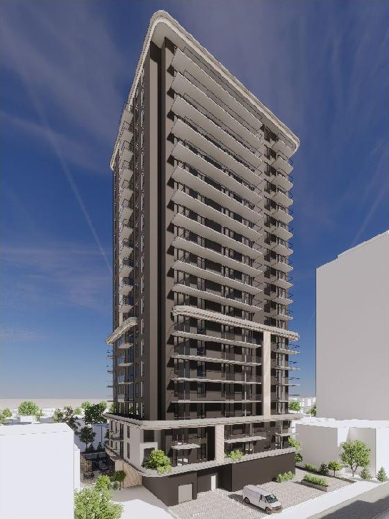 Rendering of building from page 43 of the file 'Referral report'
