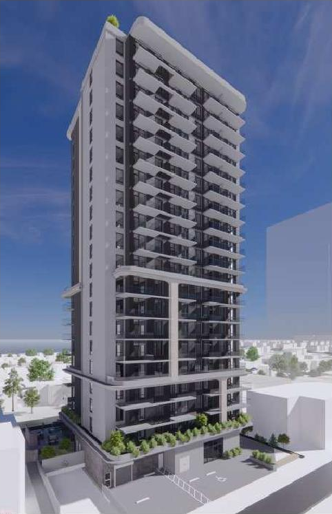 Rendering of building from page 43 of the file 'Referral report'