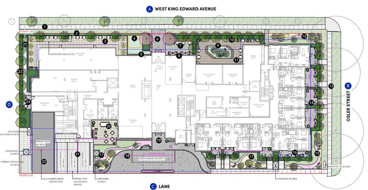 Construction site plan for project from page 26 of the file 'Referral report'