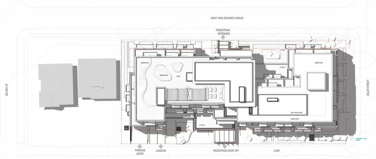 Construction site plan for project from page 26 of the file 'Referral report'