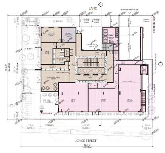 Floor plan for project from page 34 of the file 'Referral report'