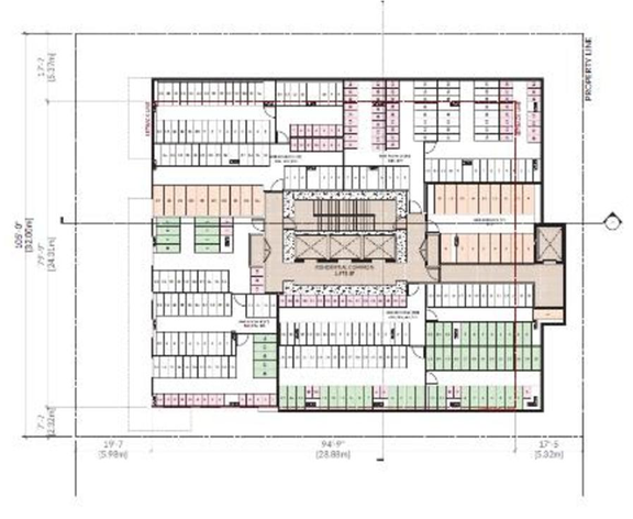 Floor plan for project from page 34 of the file 'Referral report'