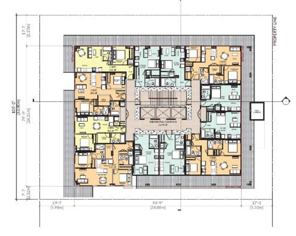Floor plan for project from page 35 of the file 'Referral report'