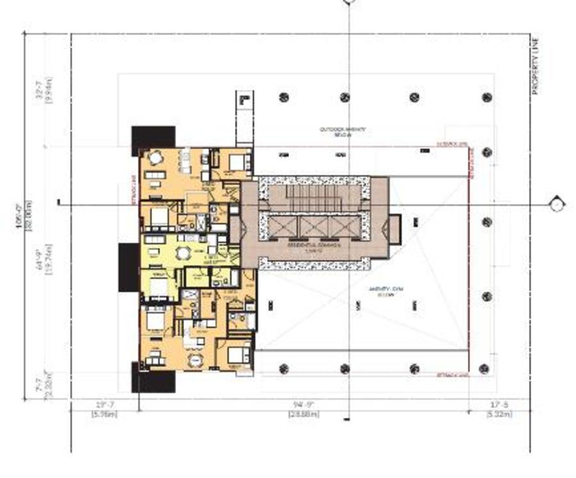 Floor plan for project from page 36 of the file 'Referral report'