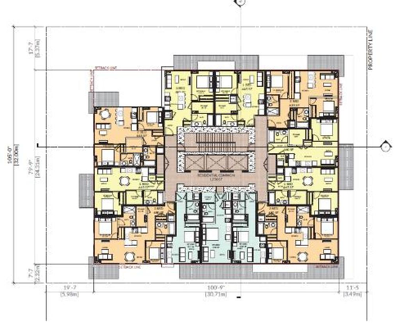 Floor plan for project from page 37 of the file 'Referral report'