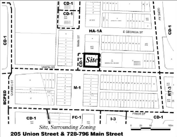 Construction site plan for project from page 3 of the file 'Referral report'