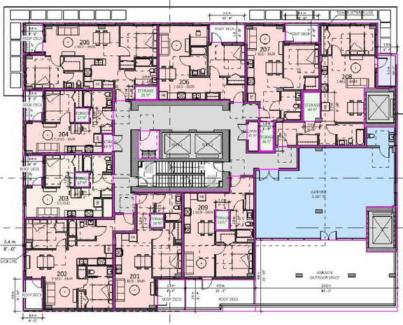 Floor plan for project from page 38 of the file 'Referral report'