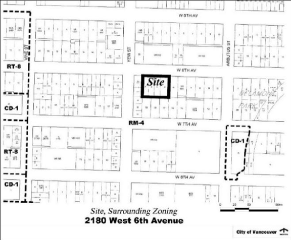 Construction site plan for project from page 4 of the file 'Referral report'