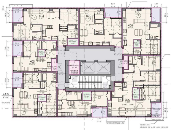 Floor plan for project from page 40 of the file 'Referral report'
