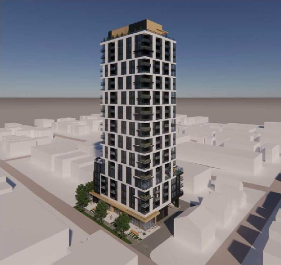 Rendering of building from page 6 of the file 'Referral report'