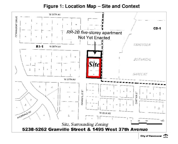 Construction site plan for project from page 3 of the file 'Referral report'