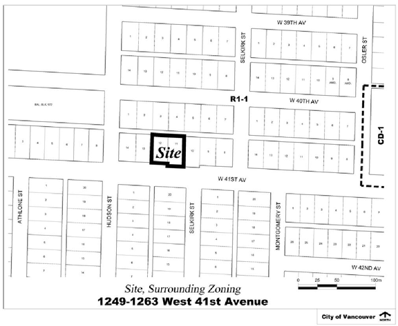 Construction site plan for project from page 3 of the file 'Referral report'