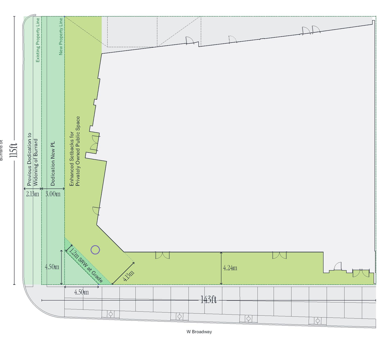 Construction site plan for project from page 74 of the file 'Application booklet'