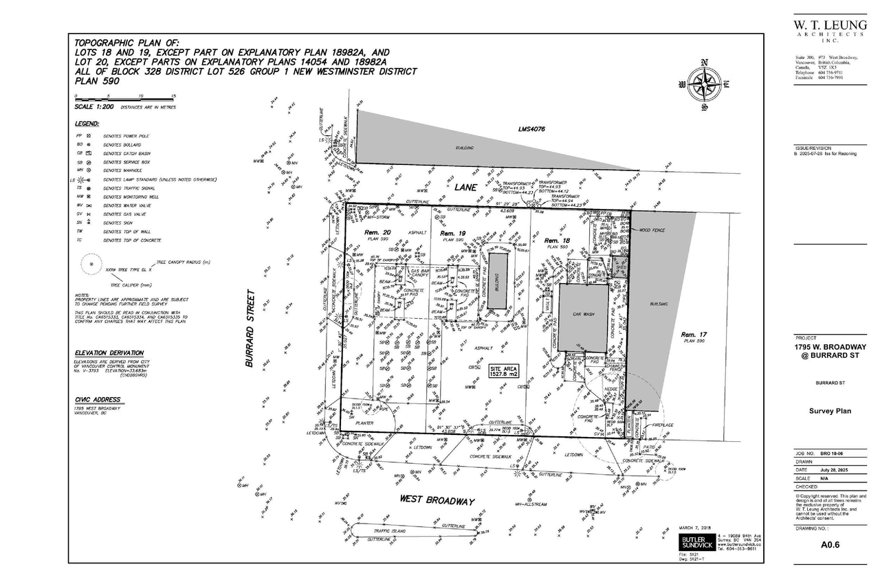 Construction site plan for project from page 98 of the file 'Application booklet'