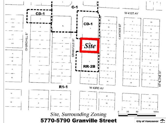 Construction site plan for project from page 3 of the file 'Referral report'
