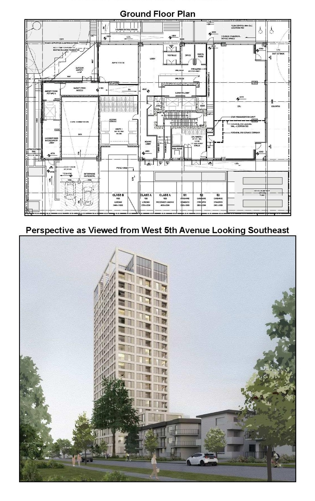 Floor plan for project from page 38 of the file 'Referral report'