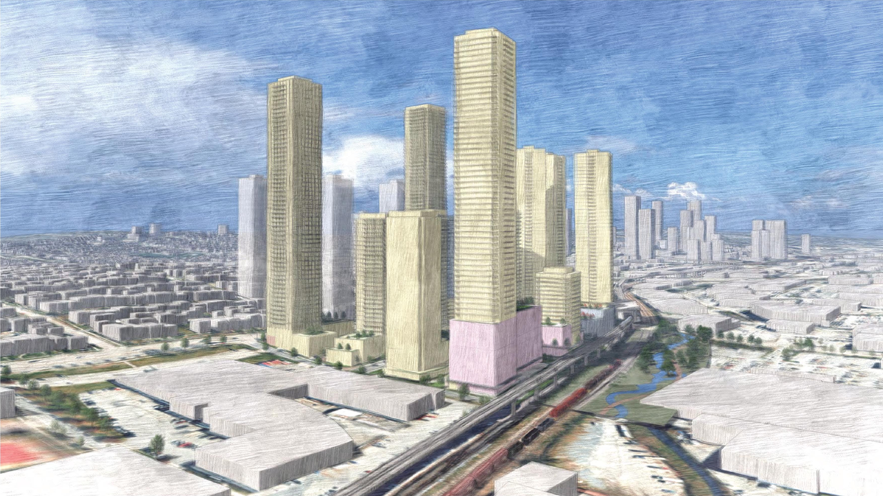 Rendering of building from page 1 of the file 'Applicant boards'